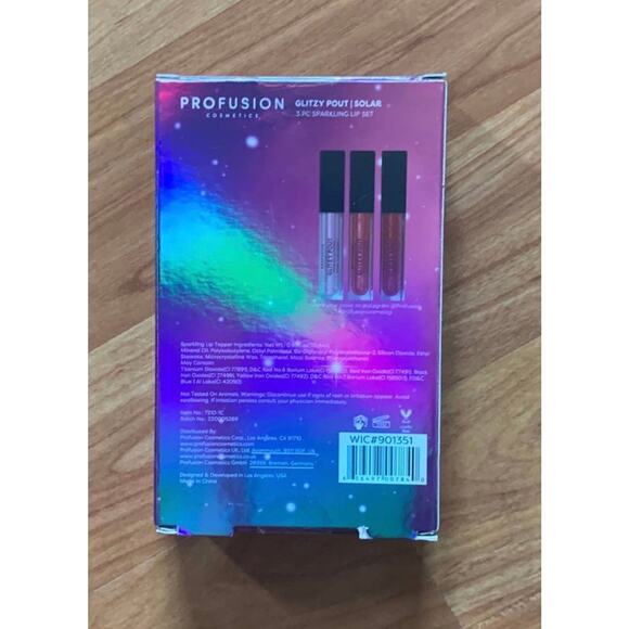 Profusion Euphoric Glam Glitzy Pout Solar  3‎ set sparkling Lip Set - Picture 2 of 2